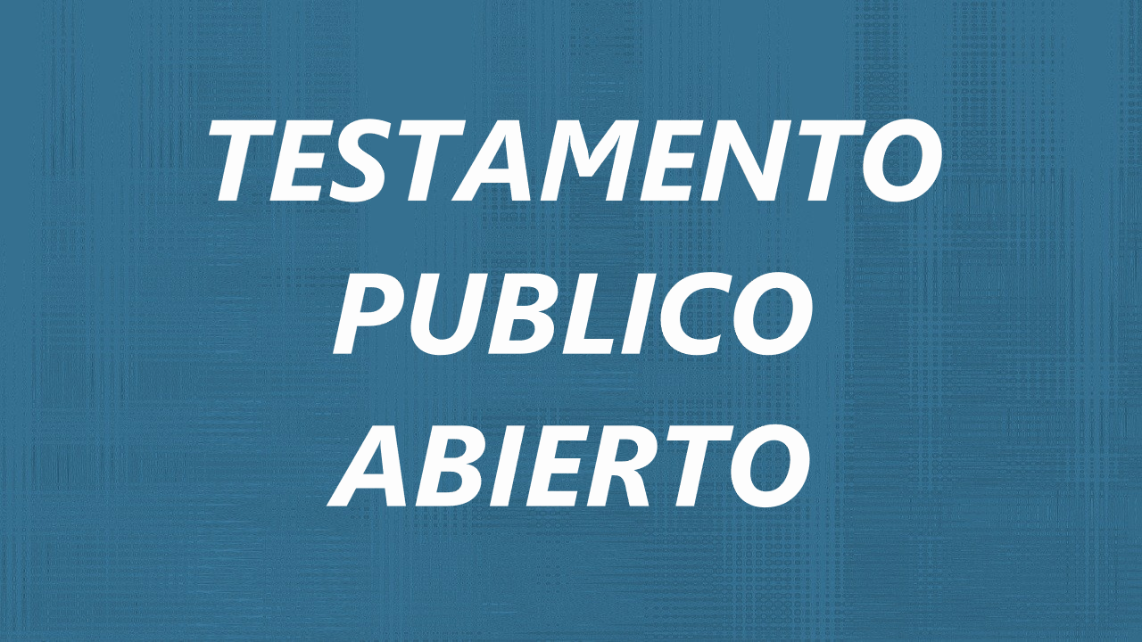 Testamento publico abierto