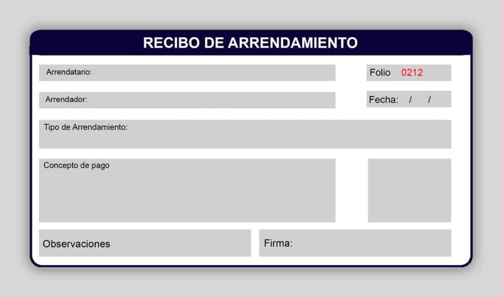 Recibo alquiler