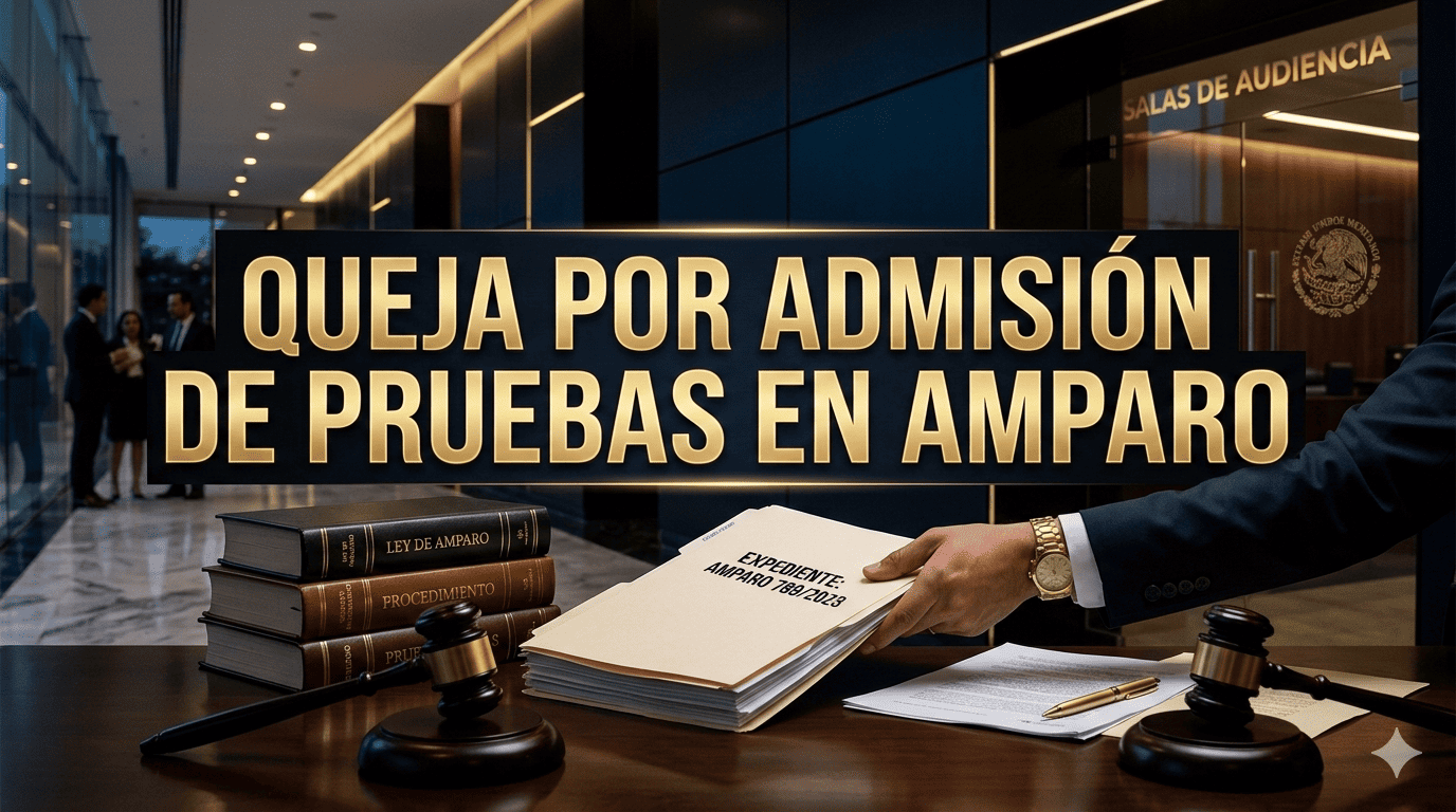 queja por admisión de pruebas en amparo